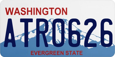 WA license plate ATR0626