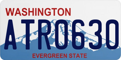 WA license plate ATR0630