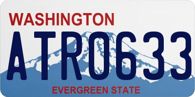 WA license plate ATR0633
