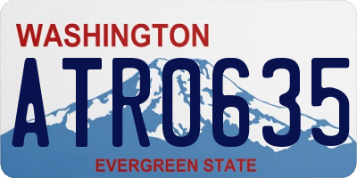 WA license plate ATR0635