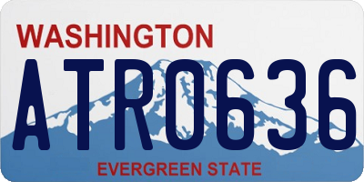 WA license plate ATR0636