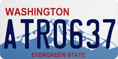 WA license plate ATR0637