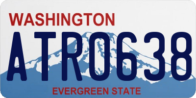 WA license plate ATR0638