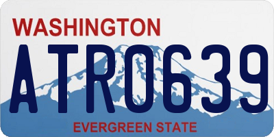 WA license plate ATR0639