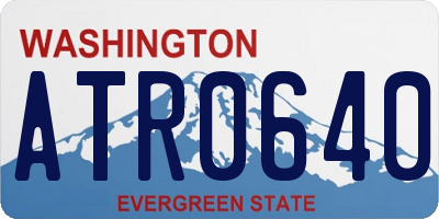 WA license plate ATR0640