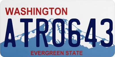 WA license plate ATR0643