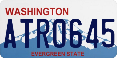 WA license plate ATR0645
