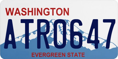 WA license plate ATR0647