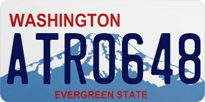 WA license plate ATR0648