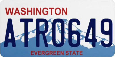 WA license plate ATR0649