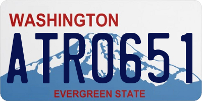 WA license plate ATR0651