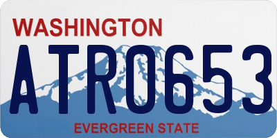 WA license plate ATR0653
