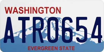 WA license plate ATR0654