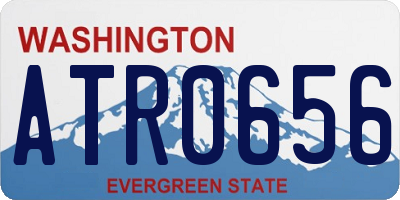 WA license plate ATR0656
