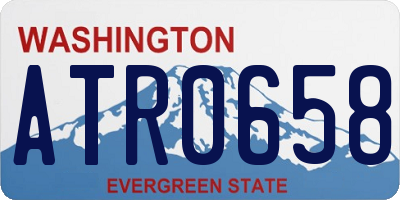 WA license plate ATR0658
