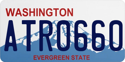 WA license plate ATR0660