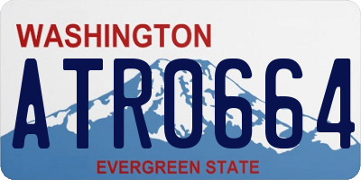 WA license plate ATR0664