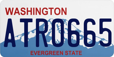 WA license plate ATR0665