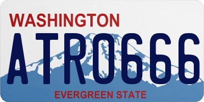 WA license plate ATR0666