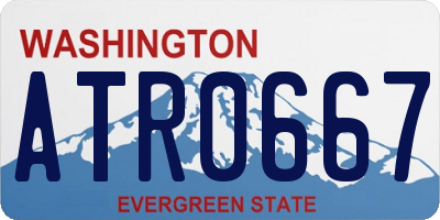 WA license plate ATR0667