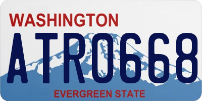 WA license plate ATR0668