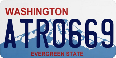 WA license plate ATR0669