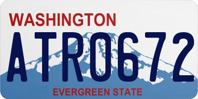 WA license plate ATR0672