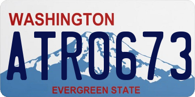 WA license plate ATR0673