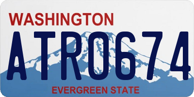 WA license plate ATR0674