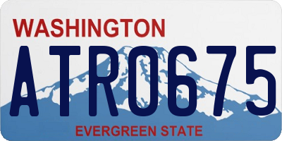 WA license plate ATR0675