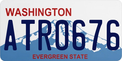WA license plate ATR0676