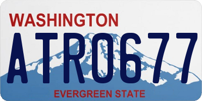 WA license plate ATR0677