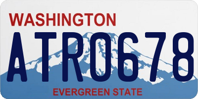 WA license plate ATR0678