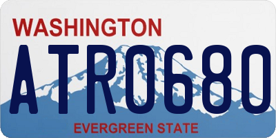 WA license plate ATR0680