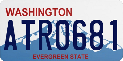 WA license plate ATR0681