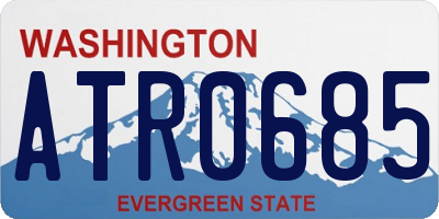WA license plate ATR0685