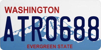 WA license plate ATR0688