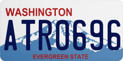 WA license plate ATR0696