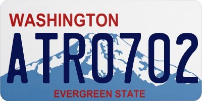 WA license plate ATR0702