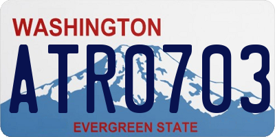 WA license plate ATR0703