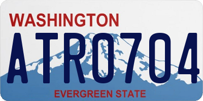 WA license plate ATR0704