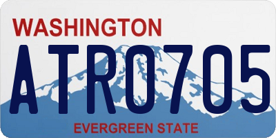 WA license plate ATR0705