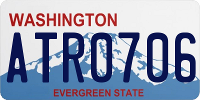WA license plate ATR0706