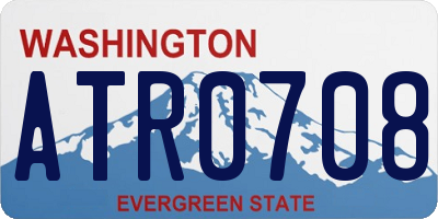 WA license plate ATR0708