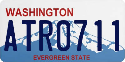 WA license plate ATR0711