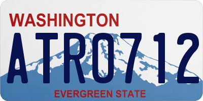 WA license plate ATR0712