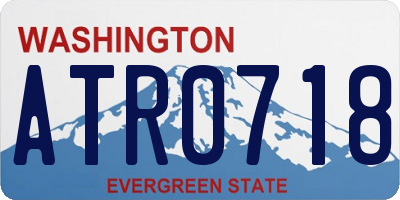 WA license plate ATR0718