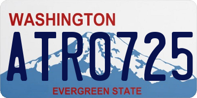 WA license plate ATR0725