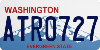 WA license plate ATR0727