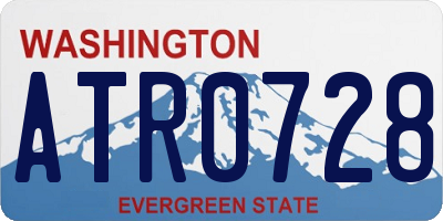WA license plate ATR0728